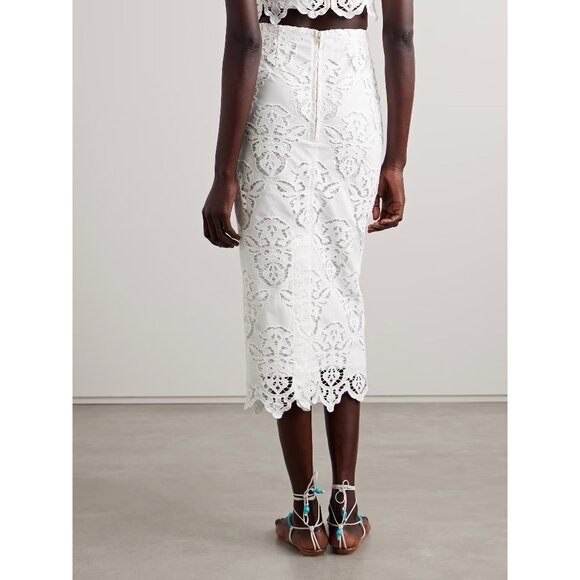 Cara Cara Sienna Broderie Anglaise cotton-poplin midi skirt - Picture 2 of 2